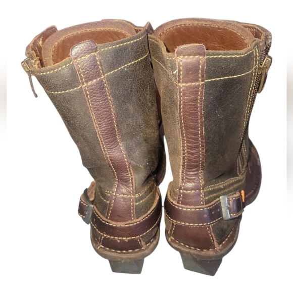 Art Metropolitan Soul *THE Art Company* Brown Leather Lace-Up Combat Boots 37 - Picture 5 of 10